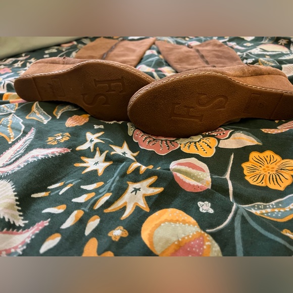 LAST CHANCE💥 Franco Sarto Knee High Suede Wedge Boots - Picture 5 of 5